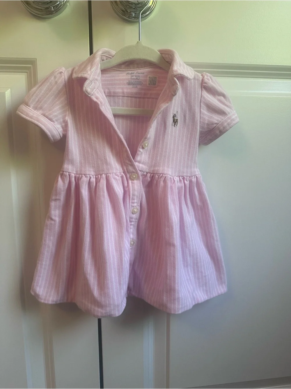 Ralph Lauren Pink Striped Button-Down Dress Shirt